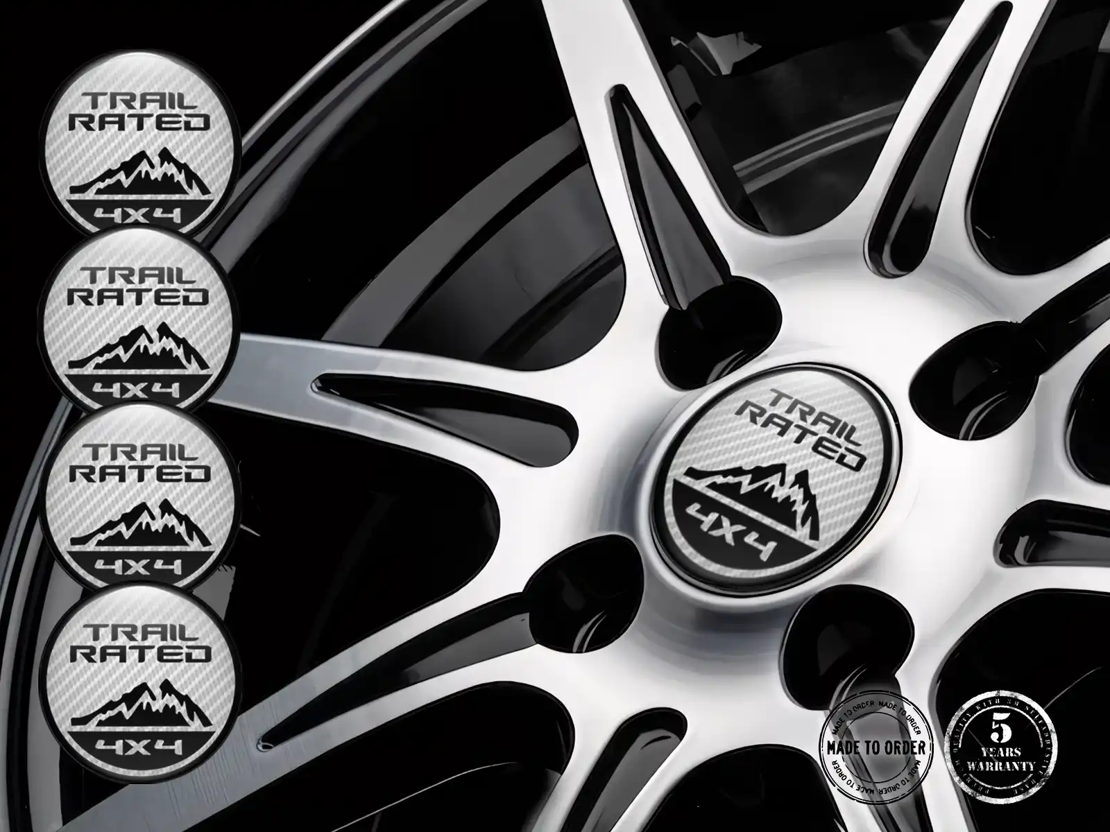 Jeep Calcomanías Bombadas Custom Logos Premium de Aro